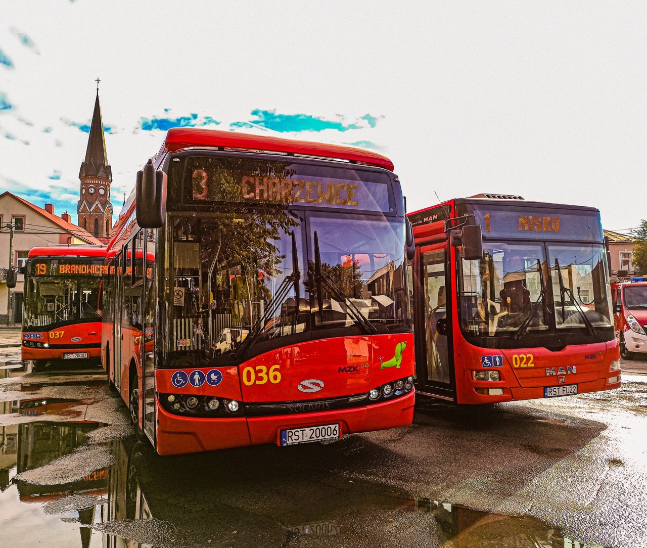 zdjęcie autobusów miejskich